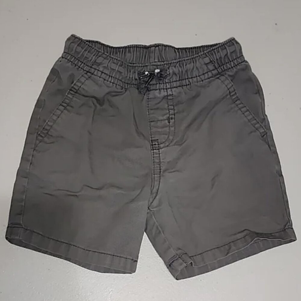 Gray Elastic Waist Shorts